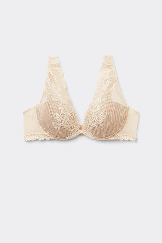 Elegant Floral Balconette Bra
