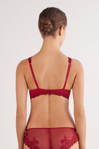 Elegant Floral Balconette Bra