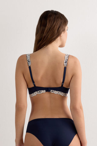 Flower Lace Balconette Bra Feminine Silhouette