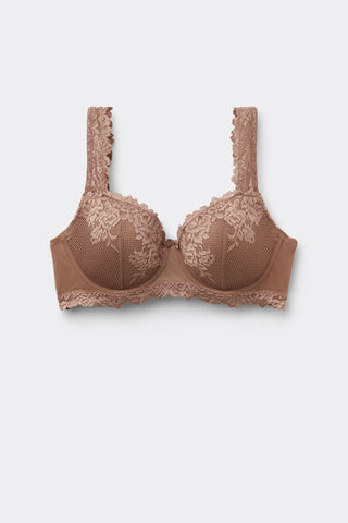 Flower Lace Balconette Bra Feminine Silhouette