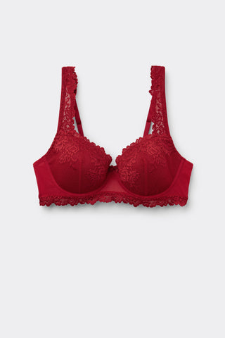 Flower Lace Balconette Bra Feminine Silhouette