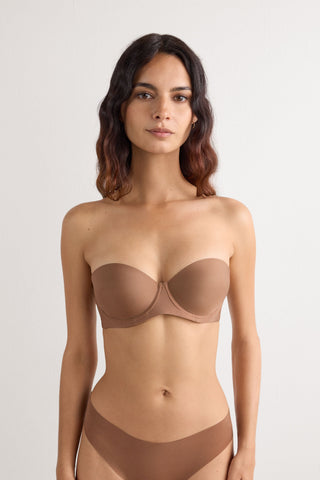 Silky Bandeau Bra with Detachable Straps