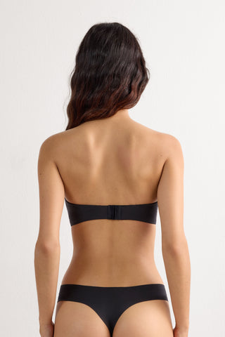 Elegant Bandeau Bra with Plunging Neckline