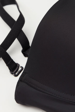 Elegant Bandeau Bra with Plunging Neckline