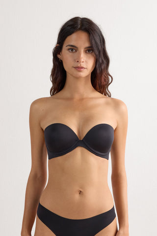 Elegant Bandeau Bra with Plunging Neckline