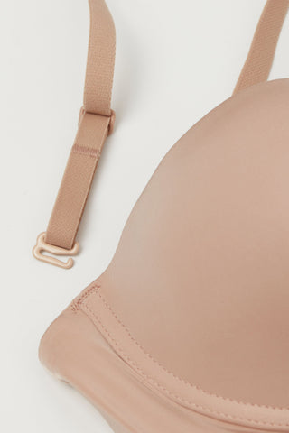 Elegant Bandeau Bra with Plunging Neckline