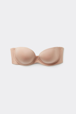 Elegant Bandeau Bra with Plunging Neckline
