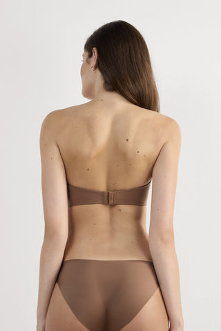 Elegant Bandeau Bra with Plunging Neckline