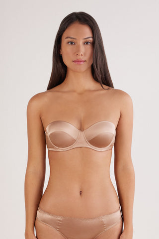Silk Bandeau Bra Elegant and Refined