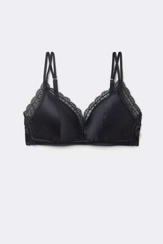 Silk and Lace Triangle Bra