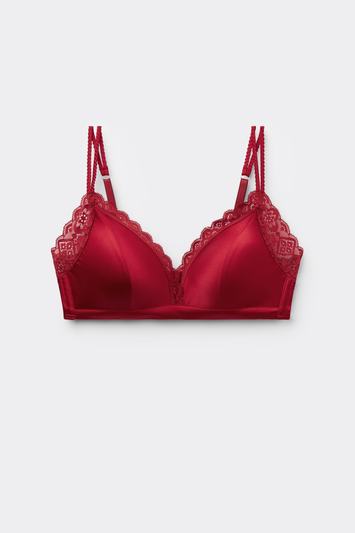 Silk and Lace Triangle Bra