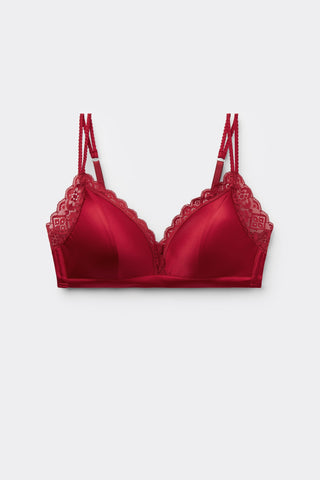 Silk and Lace Triangle Bra