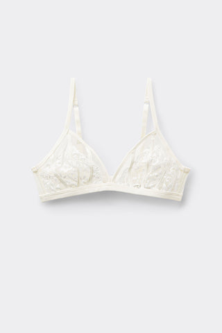 Ethereal Embrace Triangle Bra Lace Tulle Romance