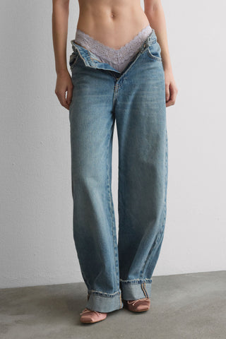 Lace Trimmed Brazilian Soft Microfiber Retro Style