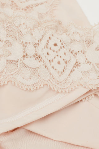 Lace Trimmed Brazilian Soft Microfiber Retro Style