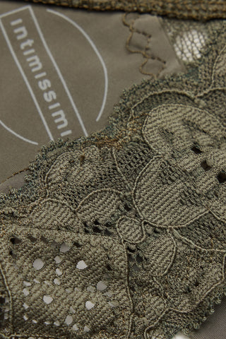 Lace Trimmed Brazilian Soft Microfiber Retro Style