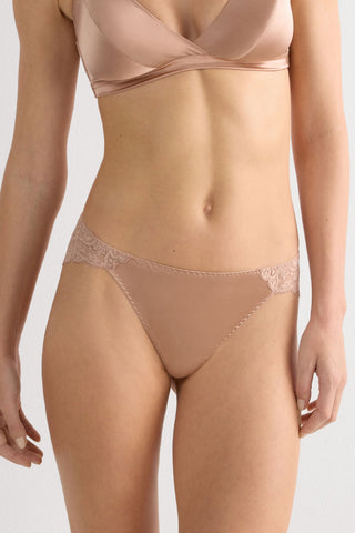 Lace and Silk Bikini Briefs Delicate Feminine Details