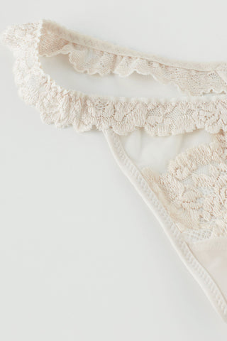 Floral Tulle G String Delicate Lingerie