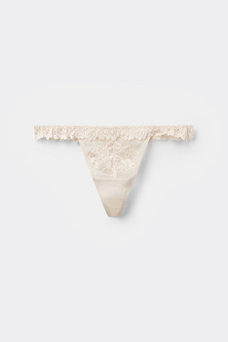 Floral Tulle G String Delicate Lingerie