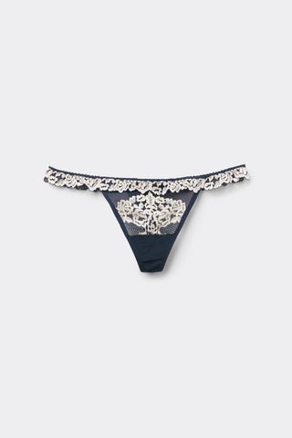 Floral Tulle G String Delicate Lingerie