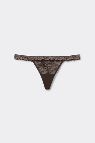 Floral Tulle G String Delicate Lingerie