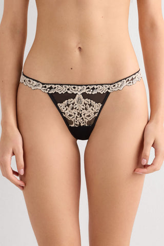 Floral Tulle G String Delicate Lingerie