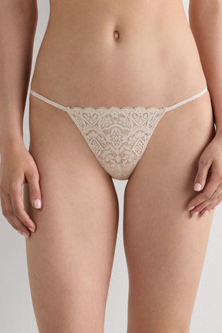 Delicate Lace String Thong